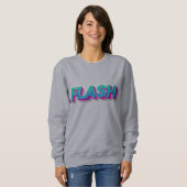 Sweatshirt Graphisme Pop Art Texte Éclair Néon (Devant entier)