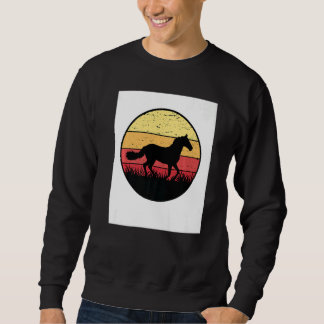 Sweatshirt Graphisme Rétro Cavalier Équitation Amoureux des C
