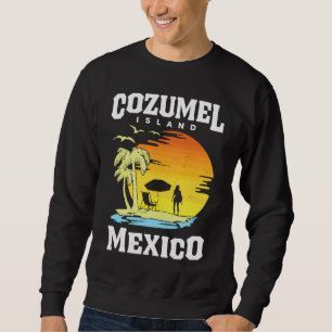 Sweatshirt Graphisme Rétro Distressed des Plages de Cozumel a