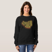 Sweatshirt Gras Jaune Smile Texte Rouge Contours (Devant entier)