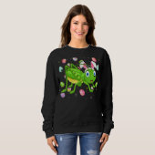Sweatshirt Grasshopper Oeuf de Pâques Drôle Grasshopper de Pâ (Devant entier)