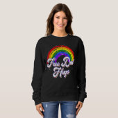 Sweatshirt Gratuit Papa Hugs LGBTQ Gay Lesbian Prith Mois Rai (Devant entier)