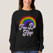 Sweatshirt Gratuit Papa Hugs LGBTQ Gay Lesbian Prith Mois Rai (Devant)