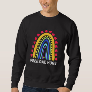 Sweatshirt Gratuit Papa Hugs Rainbow Heart Gay pride Lgbt - G