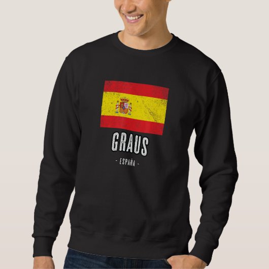 Sweatshirt Graus Espagne Es Drapeau Ville Bandera Ropa (Devant)