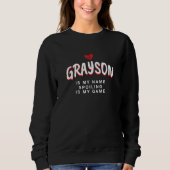 Sweatshirt Grayson Est Mon Nom Unique Surnom Quirky Alias Fa (Devant)