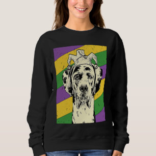 Sweatshirt Great Dane Jester Mardi Gras Chien Maman ou Papa