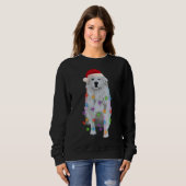 Sweatshirt Great Pyrenees Christmas Lights Xmas Patou Pyrenea (Devant entier)