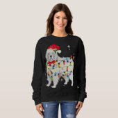 Sweatshirt Great Pyrenees Dog Christmas Light Xmas Papa Gi (Devant entier)
