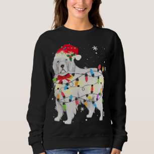 Sweatshirt Great Pyrenees Dog Christmas Light Xmas Papa Gi