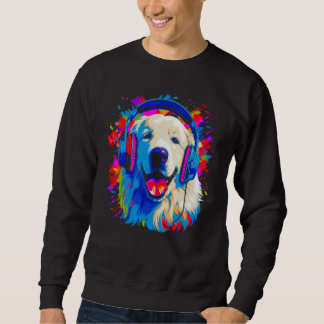Sweatshirt Great Pyrenees Dog DJ Music