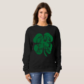 Sweatshirt Great Pyrenees Face Head Green Shamrock Saint Patr (Devant entier)