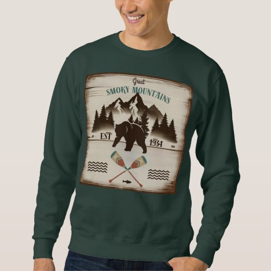 Sweatshirt Great Smoky Mountains, TN ours (Devant)