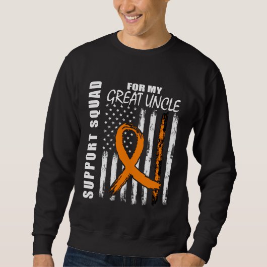 Sweatshirt Great Uncle Leukemia Awareness American Flag Suppo (Devant)