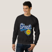 Sweatshirt Great Vibes Only – Love Eyes Emoji  (Devant entier)