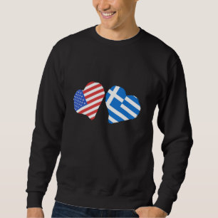 Sweatshirt Grèce Drapeau USA Amérique Grèce Racines Helléniqu