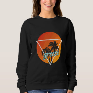 Sweatshirt Grèce Triangle en forme de Soleil avec Palmes
