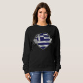 Sweatshirt Greece flag  Greece Blood Inside Me 25 March (Devant entier)