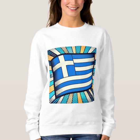 Sweatshirt Greek flag (Devant)