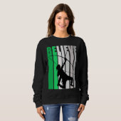 Sweatshirt Green Believe Motivating Girls Archery Retro Graph (Devant entier)