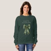 Sweatshirt Green Gold Shamrock Bow Hat (Devant entier)