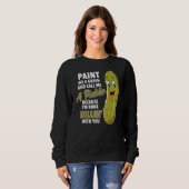 Sweatshirt Green Pickle Dillin Joke Pun Vegetarian Cucumber (Devant entier)
