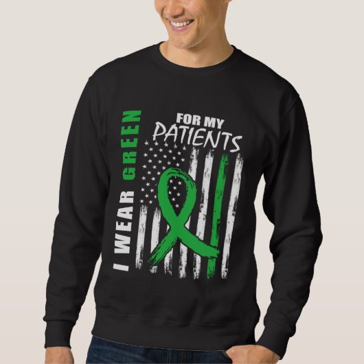 Sweatshirt Green RN Nurses Kidney Disease Awareness US Flag N (Devant)