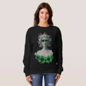 Sweatshirt Green Saint Patricks Day Medusa (Devant entier)