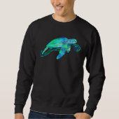 Sweatshirt Green Sea Turtle Animal (Devant)