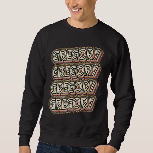 Sweatshirt Gregory Super Style Retro Mon nom est Gregory (Devant)