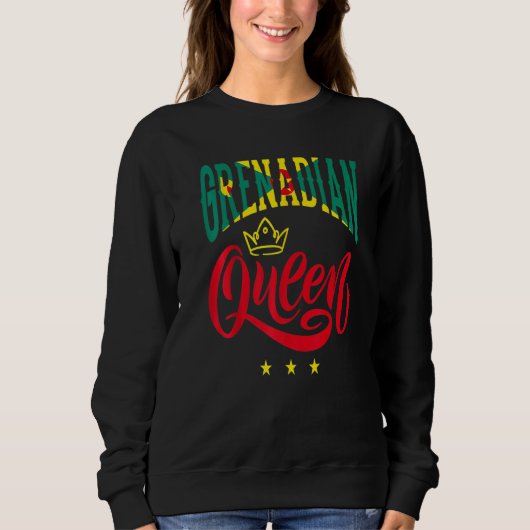 Sweatshirt Grenadian Queen Grenada Grenadians (Devant)