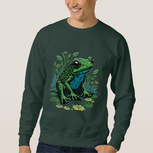 Sweatshirt Grenouille à étang détaillée (Devant)