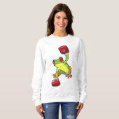 Sweatshirt Grenouille à la boîte avec gants de boxe (Devant entier)