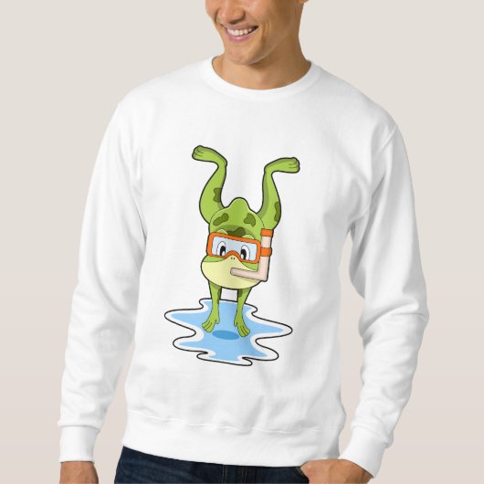 Sweatshirt Grenouille à la plongée avec tuba (Devant)