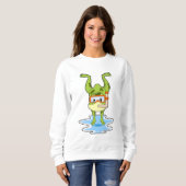 Sweatshirt Grenouille à la plongée avec tuba (Devant entier)