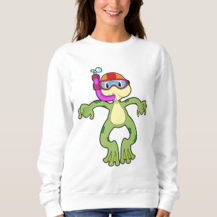 Sweatshirt Grenouille à la plongée avec tuba