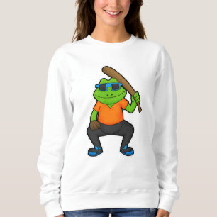 Sweatshirt Grenouille au baseball avec batte de baseball et l