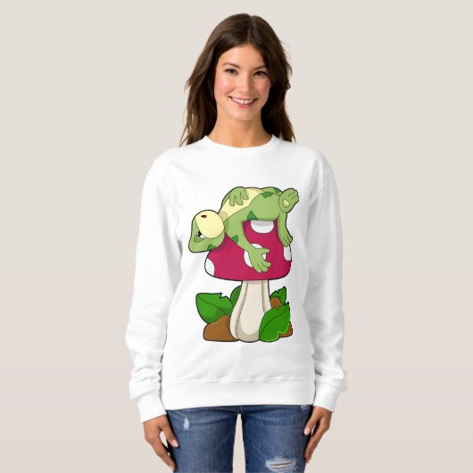 Sweatshirt Grenouille au coucher du champignon (Devant entier)