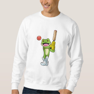 Sweatshirt Grenouille au cricket avec chauve-souris de cricke