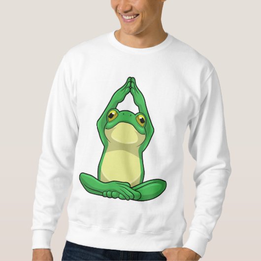 Sweatshirt Grenouille au yoga en jambe croisée (Devant)