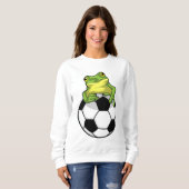 Sweatshirt Grenouille avec balle de football (Devant entier)