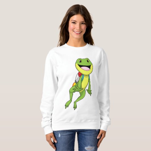 Sweatshirt Grenouille avec Jetpack (Devant entier)