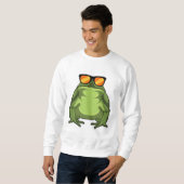 Sweatshirt Grenouille avec lunettes de soleil (Devant entier)