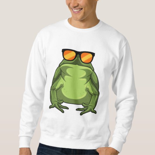 Sweatshirt Grenouille avec lunettes de soleil (Devant)