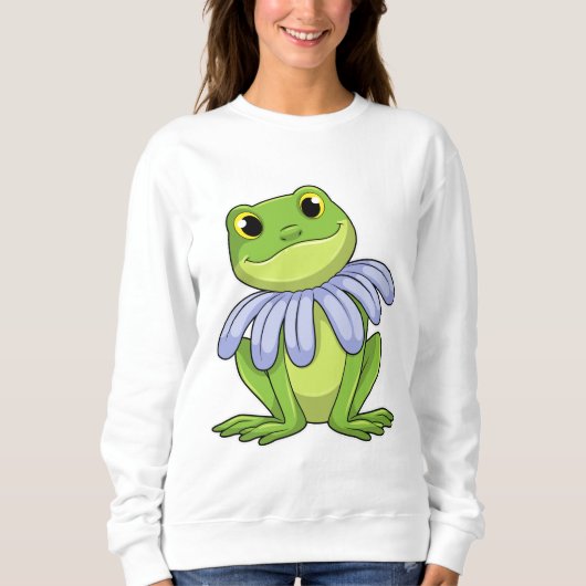 Sweatshirt Grenouille avec marguerite (Devant)
