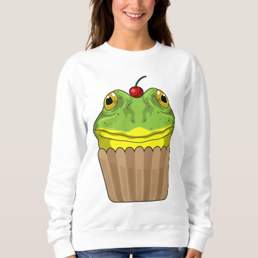 Sweatshirt Grenouille avec muffin (Devant)