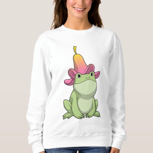 Sweatshirt Grenouille avec Plumeria (Devant)