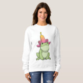 Sweatshirt Grenouille avec Plumeria (Devant entier)