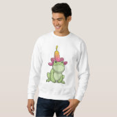 Sweatshirt Grenouille avec Plumeria (Devant entier)