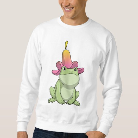 Sweatshirt Grenouille avec Plumeria (Devant)